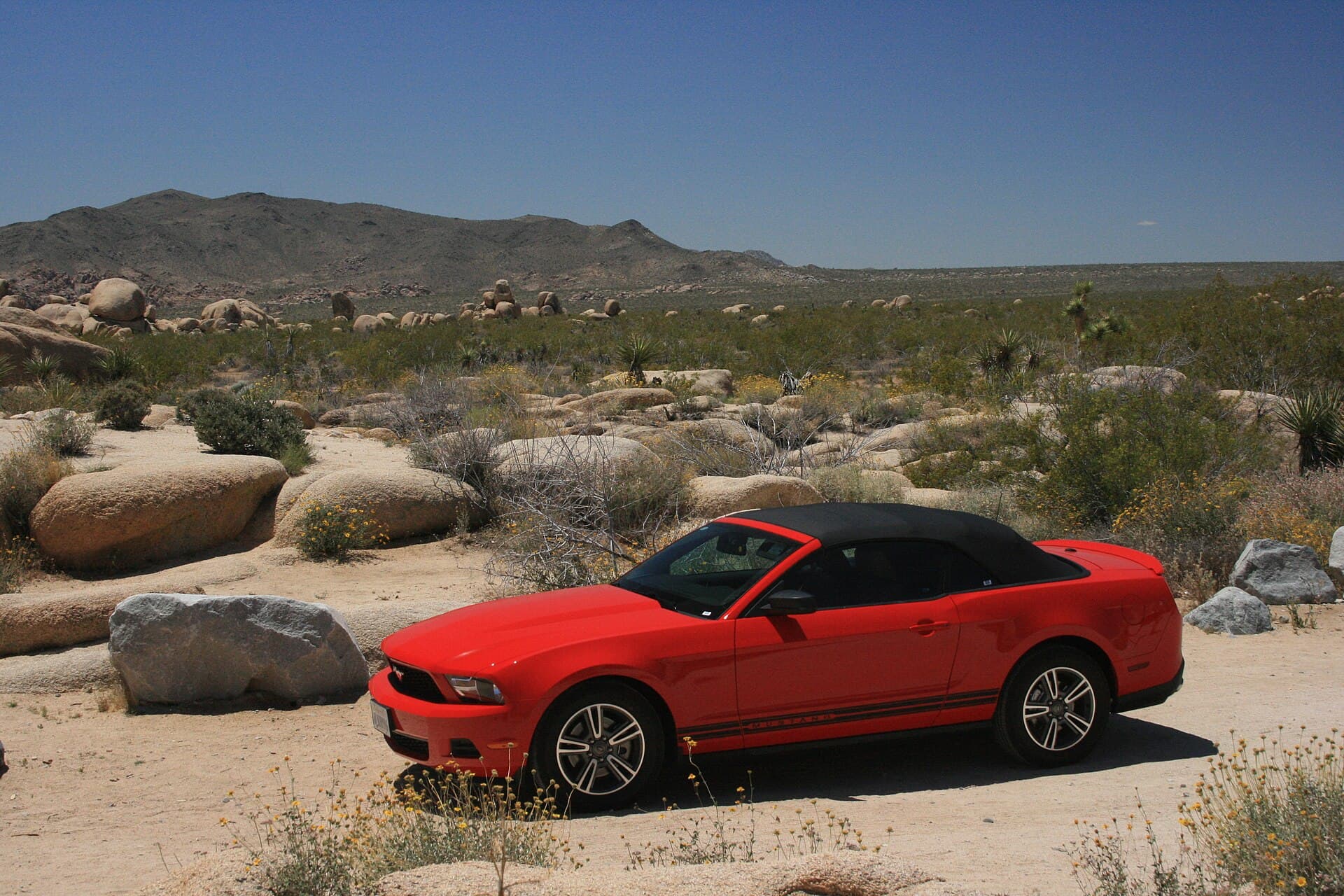 2013 Ford Mustang Convertible — 'Our' Mustang at Joshua Tree National Park, Mojave Desert.