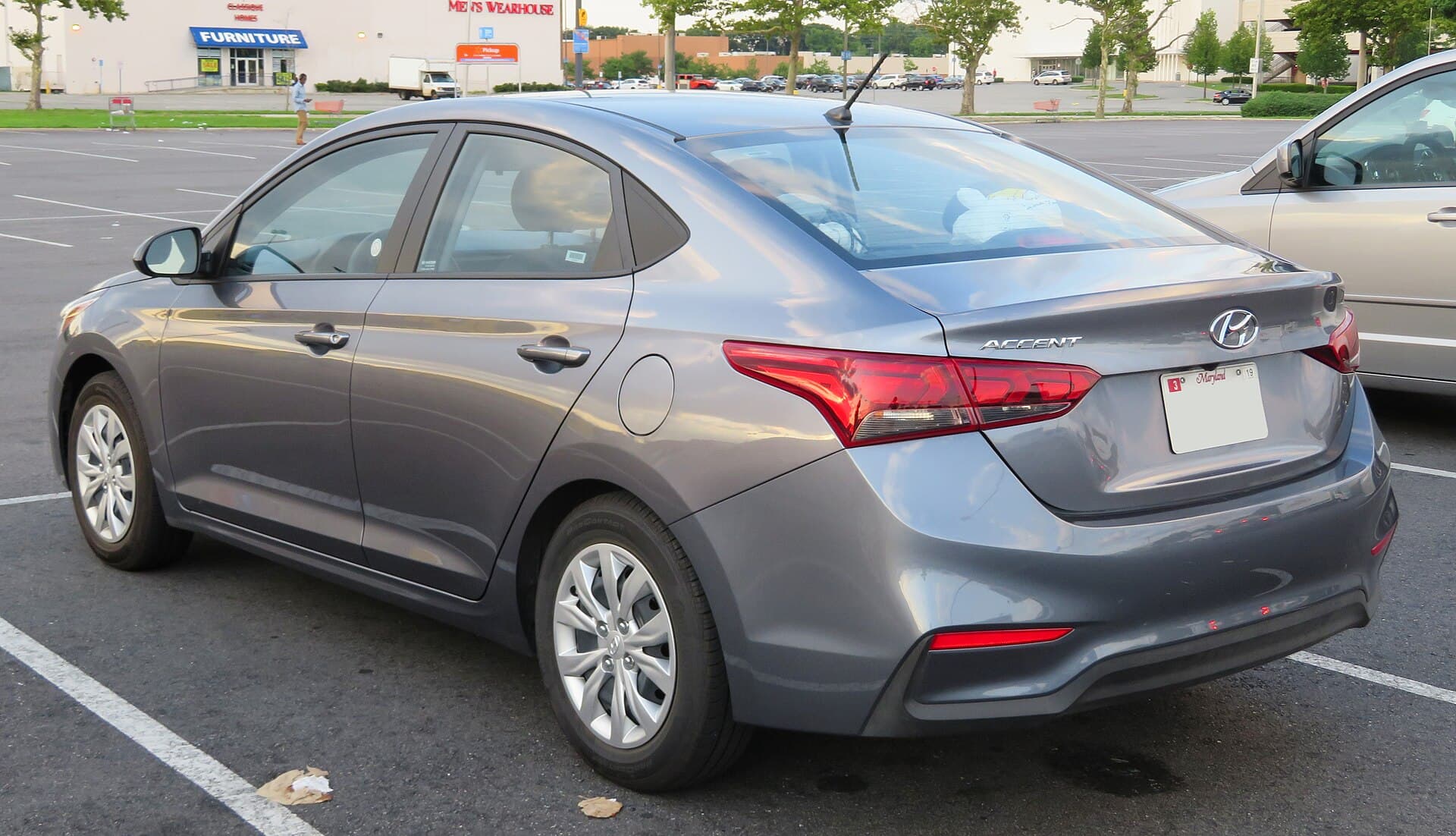 2023 Hyundai Accent — A 2018 Hyundai Accent photographed in Green Acres Mall parking lot, Valley Stream, New York, USA