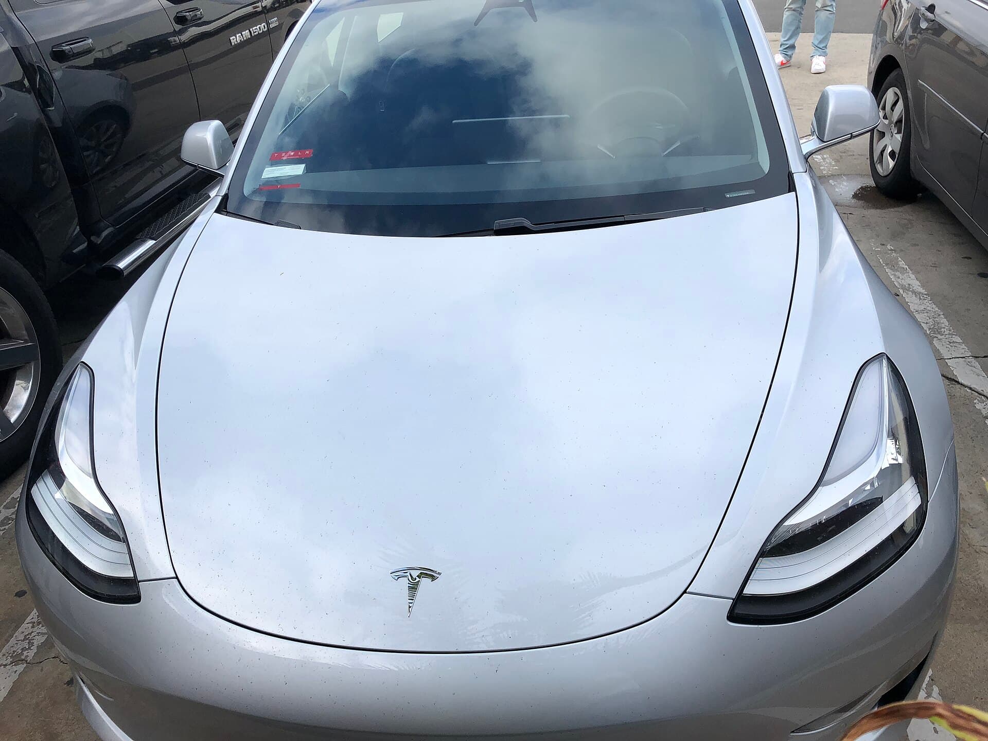 2024 Tesla Model 3 — Silver Tesla Model 3 in Stanton, California (2018).